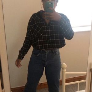 Plaid Cropped Flanner UO